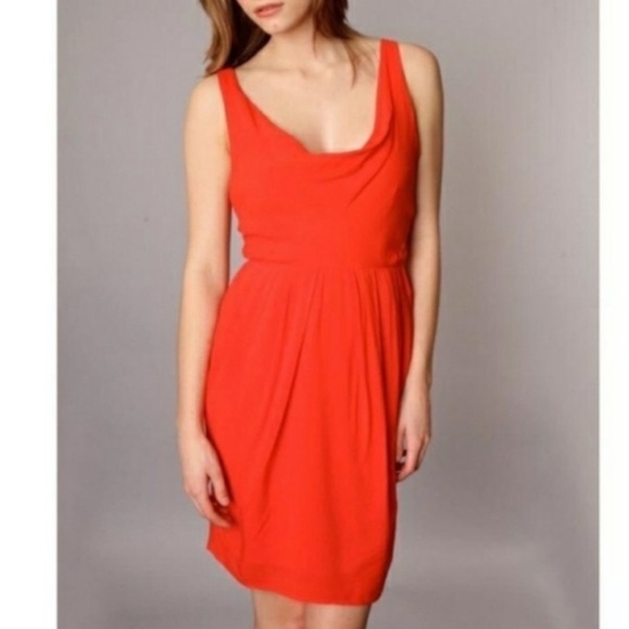 BB Dakota Red Draped Front Mini Dress - Picture 1 of 6
